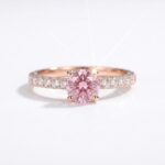 Copper Ring Blush Rose Engagement Ring