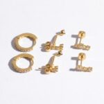 Copper Stud Earring Set Aurora Trio Earring Set