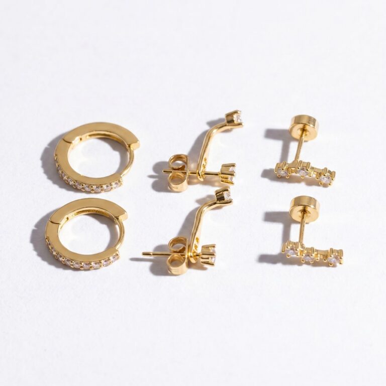 Copper Stud Earring Set Aurora Trio Earring Set