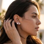 Copper Stud Earring Set Lumina Halo Stud Set - Rhodium Plated Copper Cushion & Round Cut CZ Halo Earrings