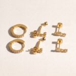 Copper Stud Earring Set Aurora Trio Earring Set
