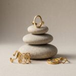 Stainless Steel Ring Set Layered Minimalist Gold-Plated Stainless Steel Ring Collection - Abstract Lines, Wavy Bands, Open Heart & Textured Cuff Stackable Set