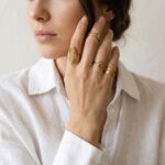 Stainless Steel Ring Set Spiral & Flow 5-Piece Gold-Plated Stainless Steel Ring Set