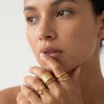 Stainless Steel Ring Set Faith & Starlight 5-Piece Gold-Plated Stainless Steel Ring Set