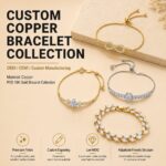 Copper Bracelet Brass Cubic Zirconia Adjustable Bracelet