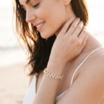 Copper Bracelet Marquise Luster Tennis Bracelet - 18K Gold Plated Copper Double Row Marquise CZ Bracelet