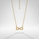 Stainless Steel Necklace Minimalist Infinity Loop Necklace - 18K Gold Plated Stainless Steel Eternal Symbol Pendant Chain