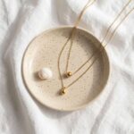 Stainless Steel Necklace Dew & Sphere Layered Necklace