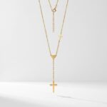 Stainless Steel Necklace Faith & Eternity Lariat Necklace
