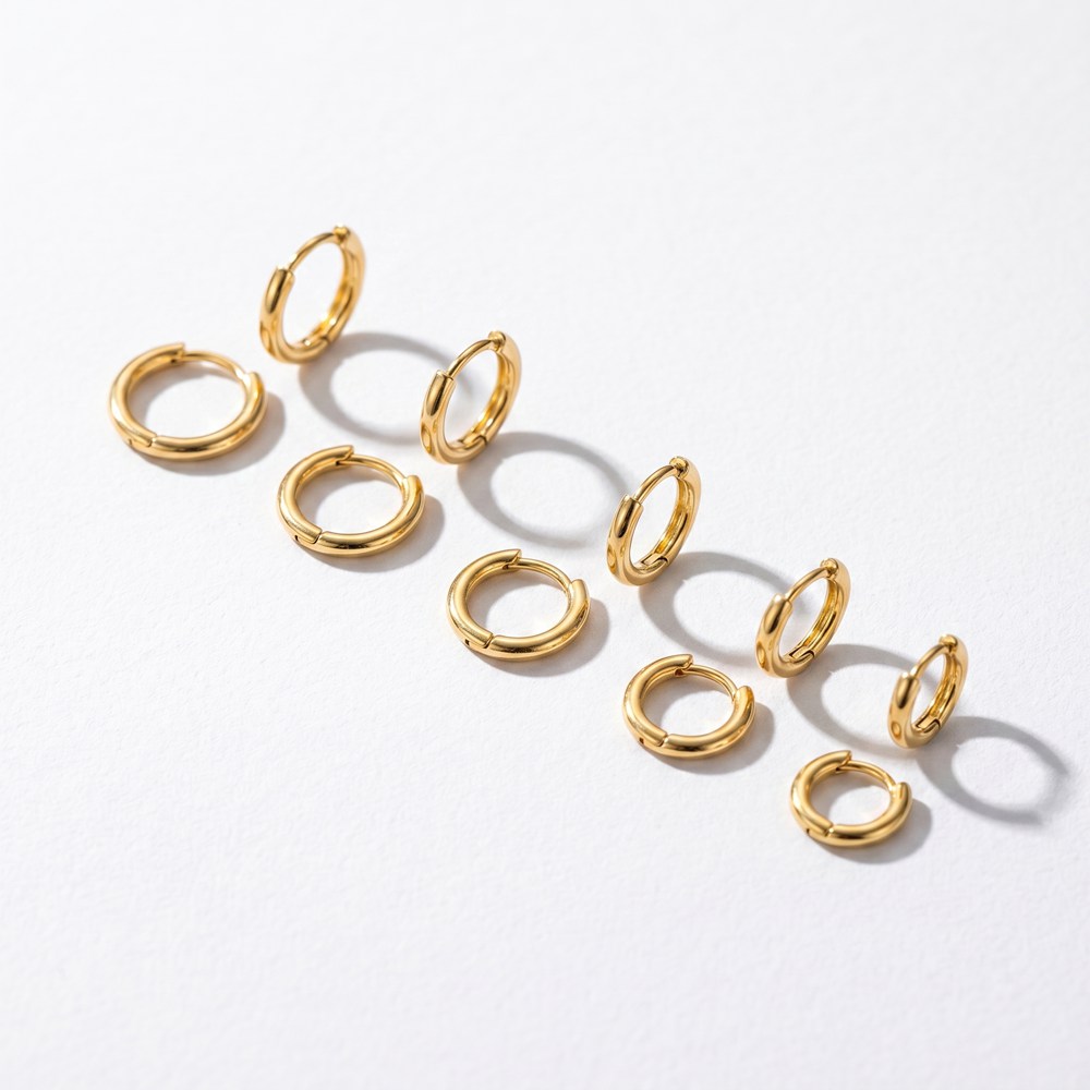 Copper Stud Earring Set Solistack Gradient Hoops