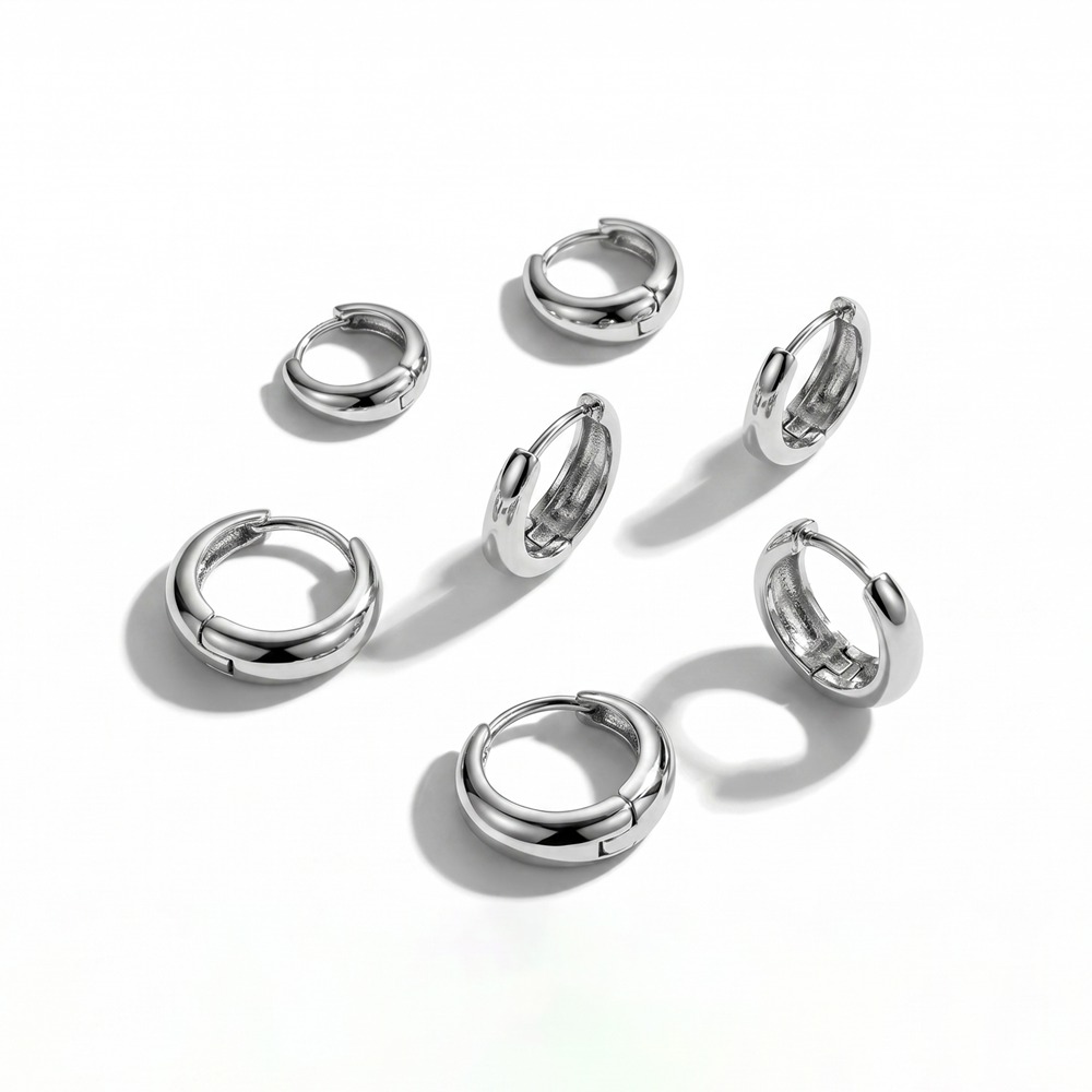 Copper Stud Earring Set Lumina Triple Hoop Earrings
