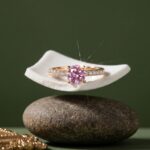 Copper Ring Blush Rose Engagement Ring