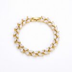 Copper Bracelet Marquise Luster Tennis Bracelet - 18K Gold Plated Copper Double Row Marquise CZ Bracelet