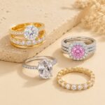 Brass Cubic Zirconia Solitaire Wedding Ring