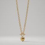 Stainless Steel Necklace Bold Love Toggle Necklace