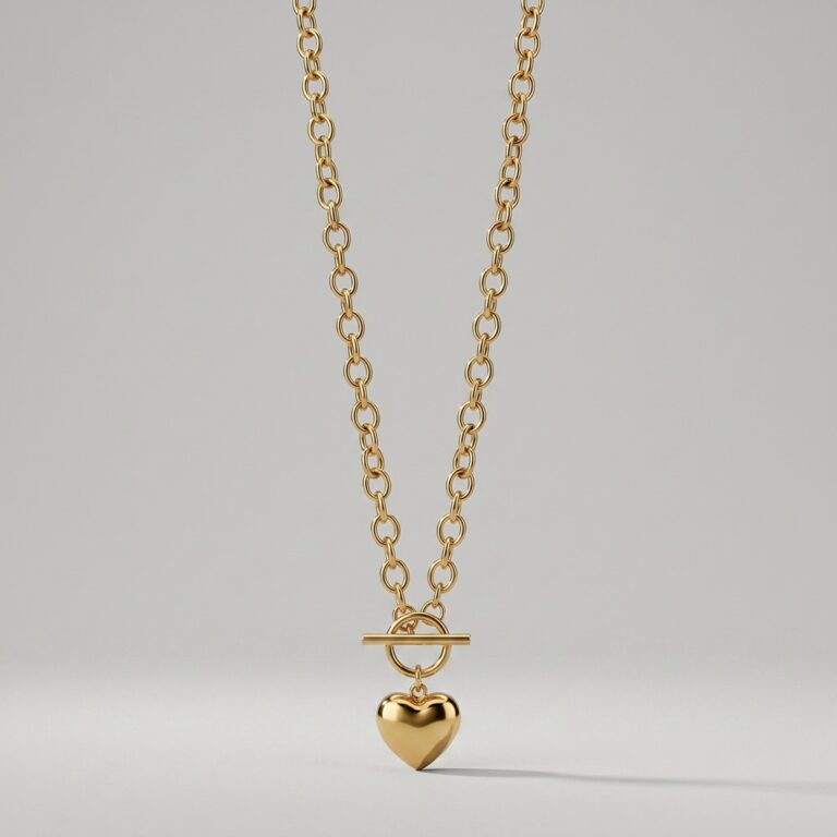 Stainless Steel Necklace Bold Love Toggle Necklace