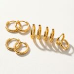Copper Stud Earring Set Solistack Gradient Hoops