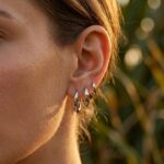 Copper Stud Earring Set Lumina Triple Hoop Earrings