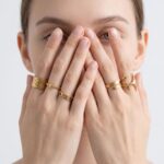 Stainless Steel Ring Set Faith & Starlight 5-Piece Gold-Plated Stainless Steel Ring Set
